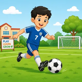 Children playing football